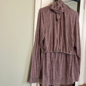 Dusty pink nursing hoodie